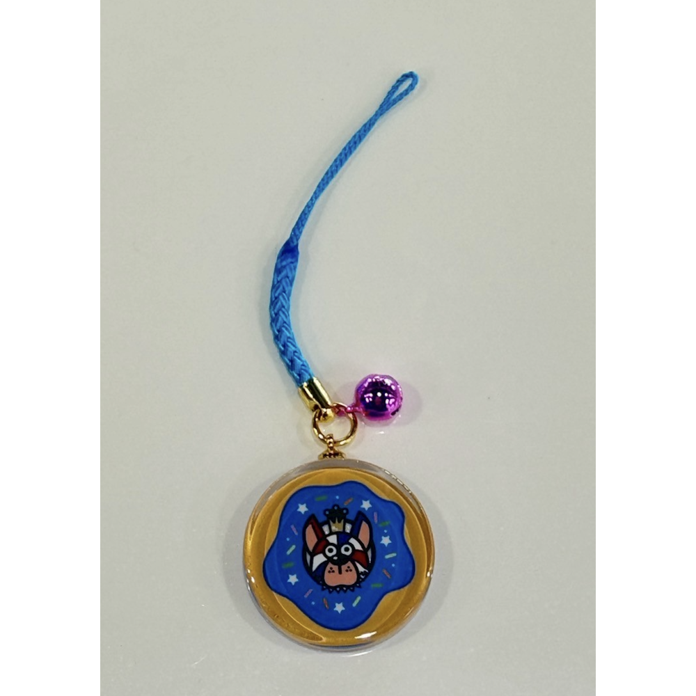 【新商品】ガラス根付キーホルダー [ドーナツGORDY_BLUE] 詳細画像 ブルー 1